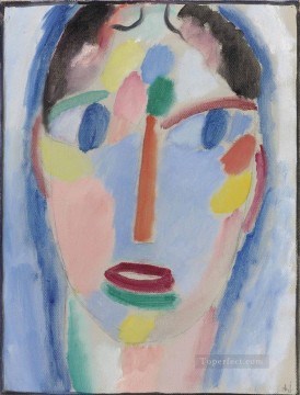  head - Mystical head in blue Alexej von Jawlensky Expressionism
